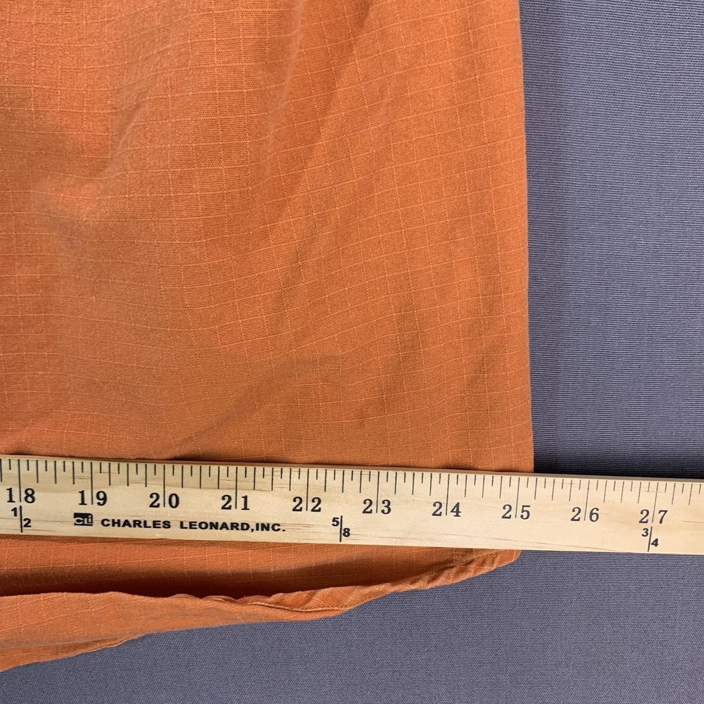 Tommy Hilfiger Shirt Mens Medium Orange Navigator Naval Military Long Sleeve - Picture 14 of 16